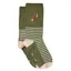 Joules Excellent Everyday Embroidered Socks - Green Embroidered Fox